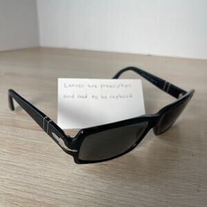 Persol 2758-S 95/58 Sunglasses Polished Black Rectangular Frames Only 59-16-135